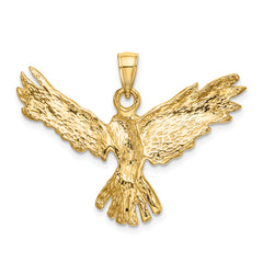 14K Eagle Flying Charm