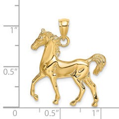 14K Polished Horse Charm