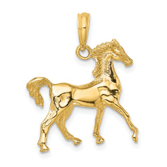 14K 3-D Horse Charm