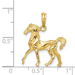 14K 3-D Horse Charm