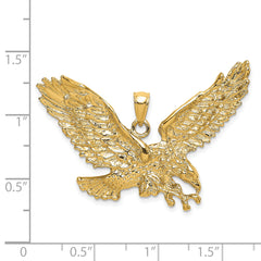 14K Eagle w/Beak Touching Claws Charm