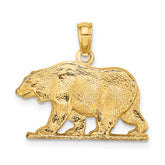 14K Textured Bear Charm