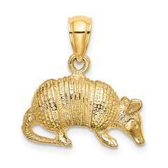 14K 3-D Armadillo Charm