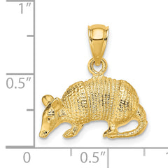 14K 3-D Armadillo Charm