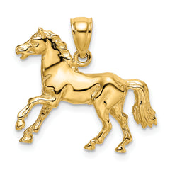 14K 3-D Horse Charm