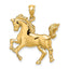 Rearing Horse Charm in 14K Yellow Gold, 32mm - Sophia Jewelers