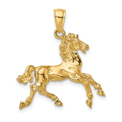 14K 3-D Horse Trotting Charm