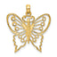 Cut-Out Butterfly Charm in 14K Yellow Gold, 25mm - Sophia Jewelers