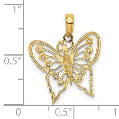 14K Cut-Out Butterfly Charm