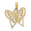 Cut-Out Butterfly Charm in 14K Yellow Gold, 21mm - Sophia Jewelers