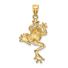 14K Frog w/ Textured Back Charm