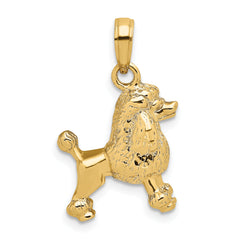 14K 3-D Poodle Dog Charm