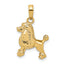 14K 3-D Poodle Dog Charm