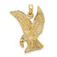 Eagle Landing Charm in 14K Yellow Gold, 31mm Textured - Sophia Jewelers