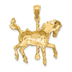 14K Carousel Horse w/Tail Up Charm