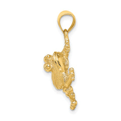 14K 2-D Frog Sitting Charm