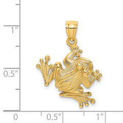 14K 2-D Frog Sitting Charm
