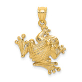 14K 2-D Frog Sitting Charm