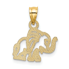 14K Flat Cut-Out Elephant Charm