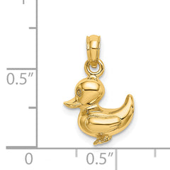 14K 3-D Duckling Charm