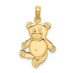 14k Reversible Teddy Bear Charm