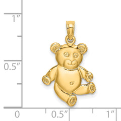 14k Reversible Teddy Bear Charm