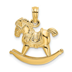 14K 3-D Playful Rocking Horse Charm