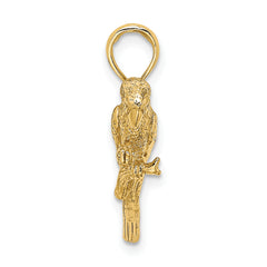 14K 3-D Parrot Charm