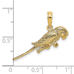 14K 3-D Parrot Charm
