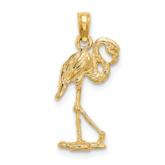 14K 3-D Flamingo w/ Head Up Charm