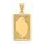 Rectangular Charm in 14K Yellow Gold, 22mm Engravable - Sophia Jewelers