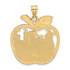 14K Red Enamel NEW YORK Apple w/NY Skyline Charm