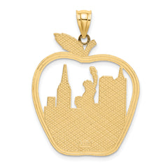 14K NEW YORK Apple w/New York Skyline and Statue of Liberty Charm