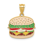 14K w/Enamel Cheeseburger Charm