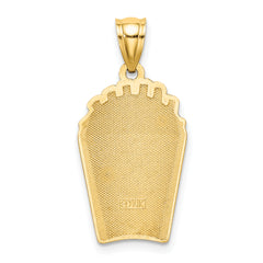14K w/Enamel French Fries Charm