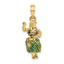 14K 3-D Hula Girl w/ Moveable Grass Skirt Charm