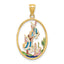 Underwater Angelfish Enamel Charm in 14K Yellow Gold, 31mm - Sophia Jewelers