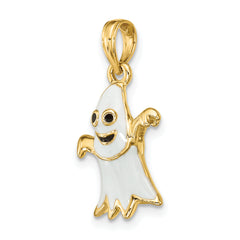14K 3-D Enameled Ghost Charm