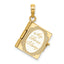 14K Enameled 3D Moveable MY LOVE STORY Book Pendant