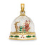 Enameled Happy Holidays Snow Globe Charm in 14K Yellow Gold, 25mm - Sophia Jewelers