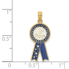 14K Enamel 1st PLACE Ribbon Charm