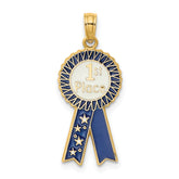 14K Enamel 1st PLACE Ribbon Charm