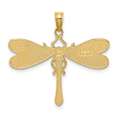 14K Multi Color Enamel Dragonfly Charm