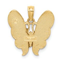 14K w/ Multi-Color Enamel Butterfly Charm