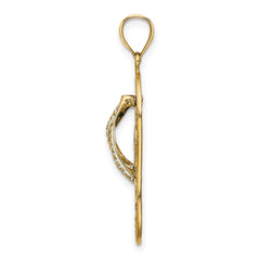 14K Enamel Palm Tree Beach Scene Flip-Flop Charm