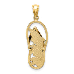 14K Enamel Dolphin Flip-Flop Charm