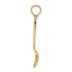 14K 3-D W/ Black Enamel Table Spoon Charm