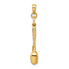 14K 3-D Enamel Knife, Fork, Spoon Moveable Charm