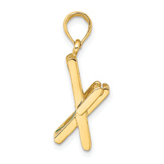 14K 3-D Moveable Multi-Color Beach Lounge Chair Charm