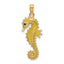 14K 3-D Enamel Seahorse Charm